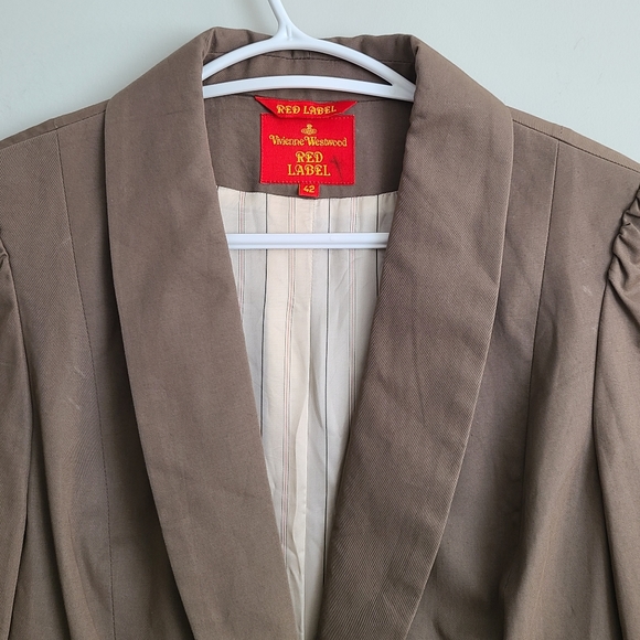 VIVIENNE WESTWOOD RED LABEL Cotton Brown Blazer 42 - Picture 3 of 10